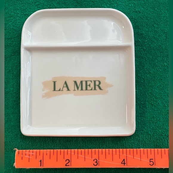 Luxury Skincare La Mer Porcelain Ceramic Tray RARE Green Cream - Picture 4 of 6